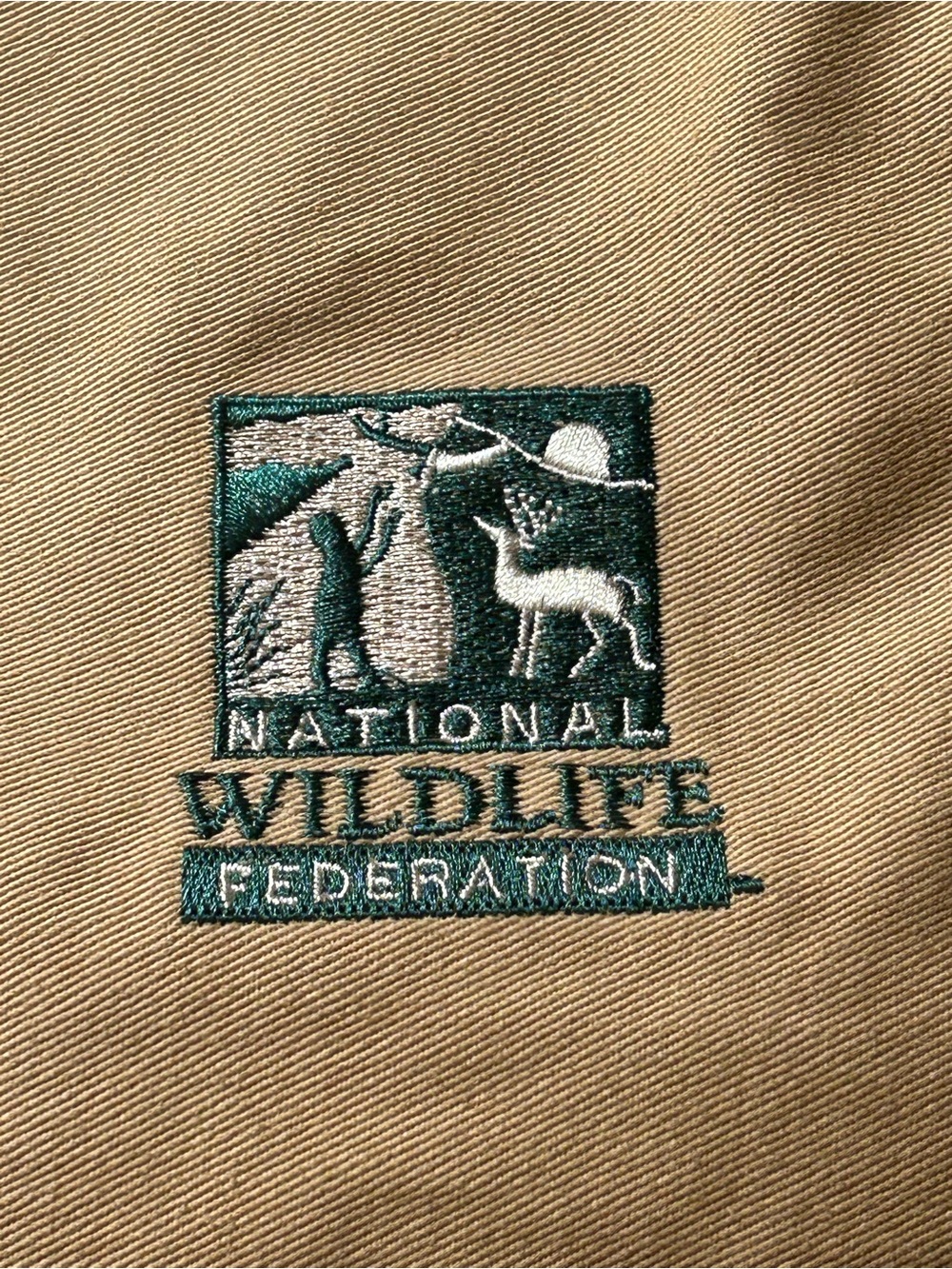 National Wildlife Federation Tan Canvas Messenger Bag Crossbody Nature Outdoors - Picture 2 of 8